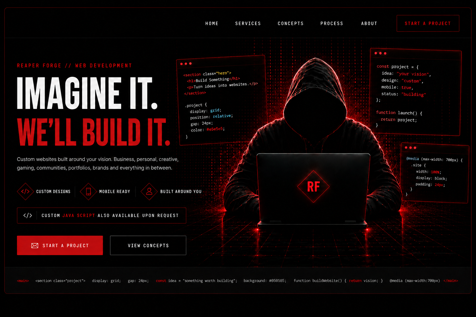 Reaper Forge web development